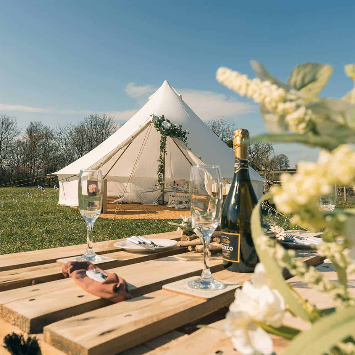 5M Polycotton Bell Tent with Zipped PVC Groundsheet