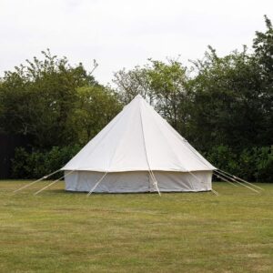 4M Bushcraft Traditional Bell Tent with Chimney fitting -100% Cotton Canvas - Canvas & Groundsheet Only - No centre pole