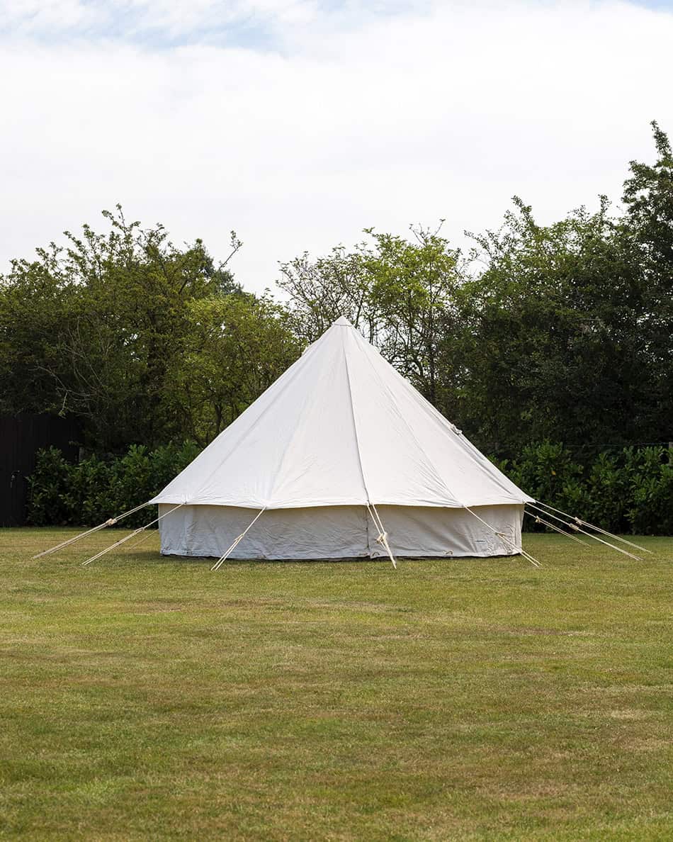 4M Bushcraft Traditional Bell Tent with Chimney fitting -100% Cotton Canvas - Canvas & Groundsheet Only - No centre pole