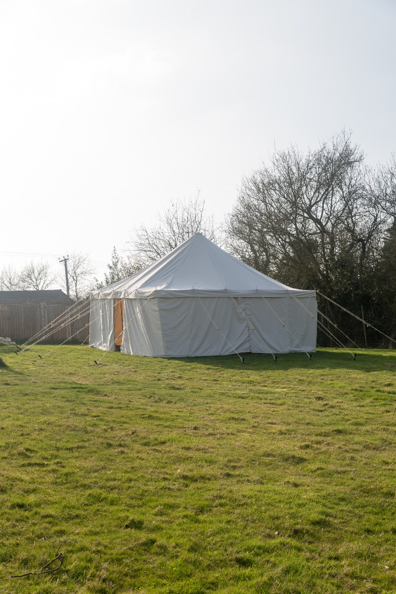 16ft x 16ft Canvas Marquee. Waterproof & rotproof shelter.
