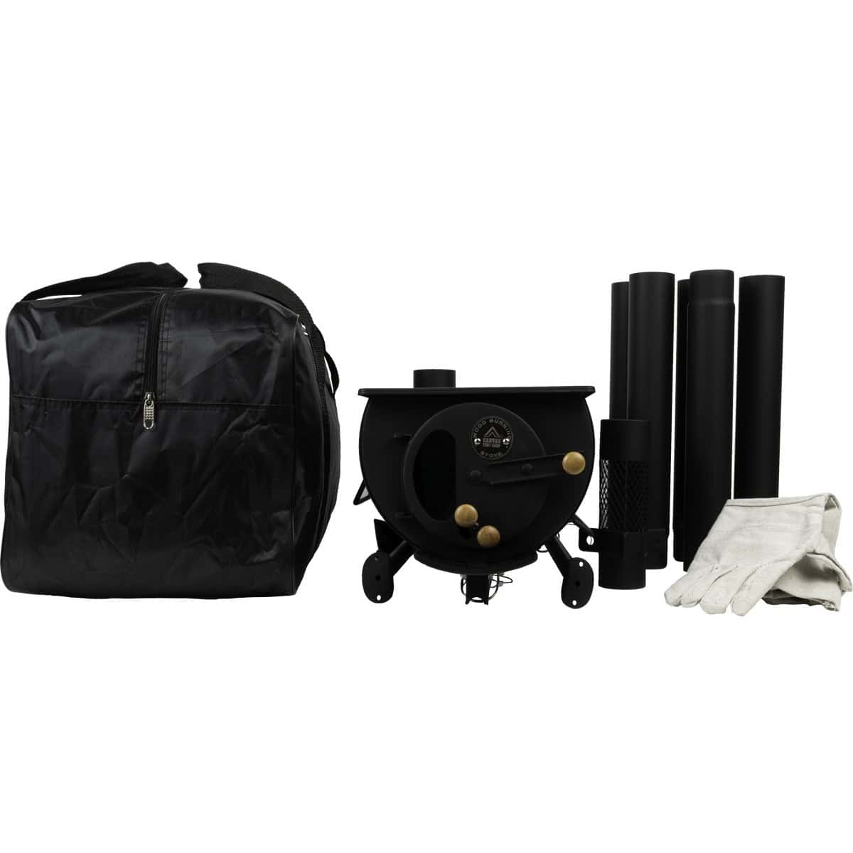 Bell Tent Wood Burning Stove - Glass Door Panel - Free Bag & Heat Resistant Gloves! - Image 2