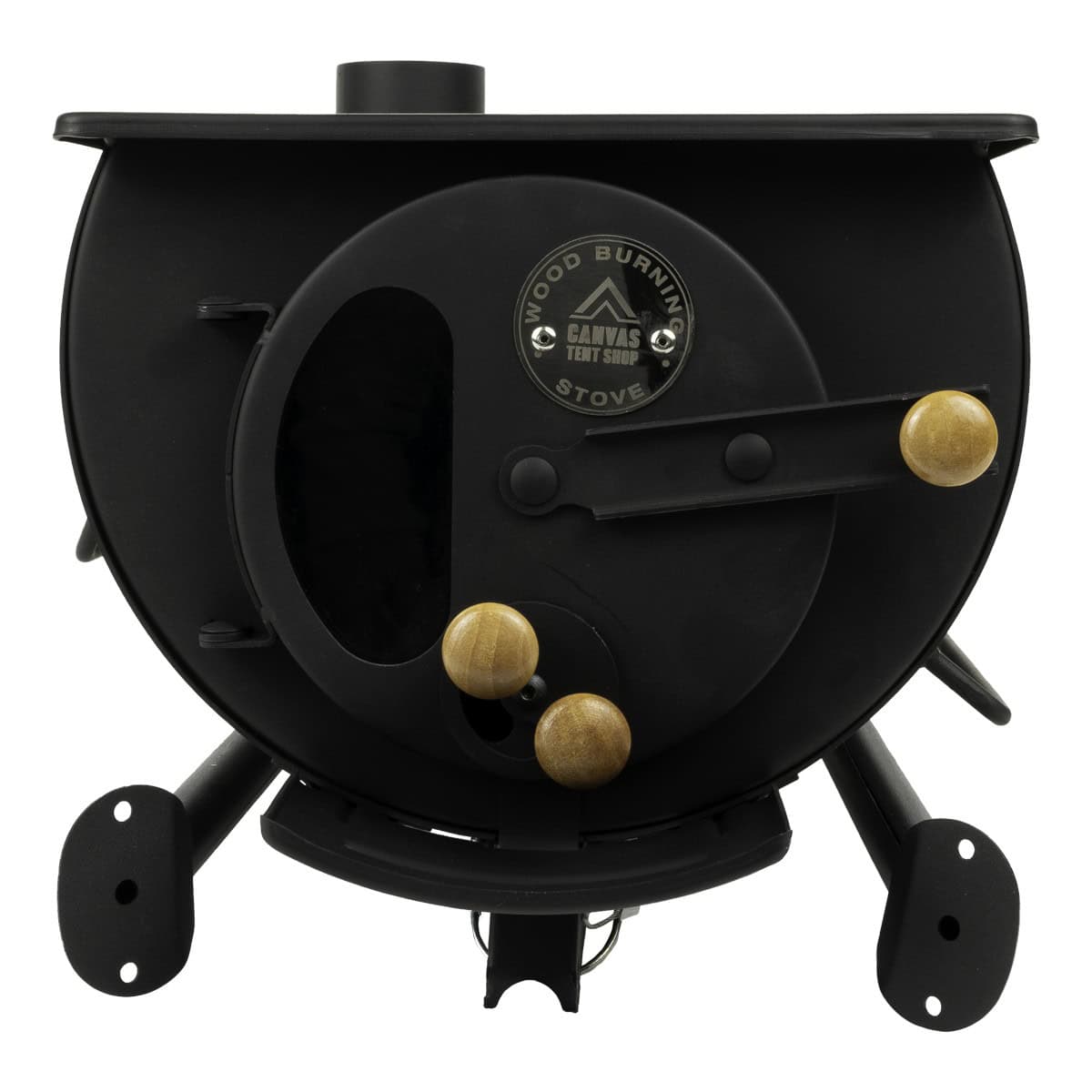 Bell Tent Wood Burning Stove - Glass Door Panel - Free Bag & Heat Resistant Gloves! - Image 4