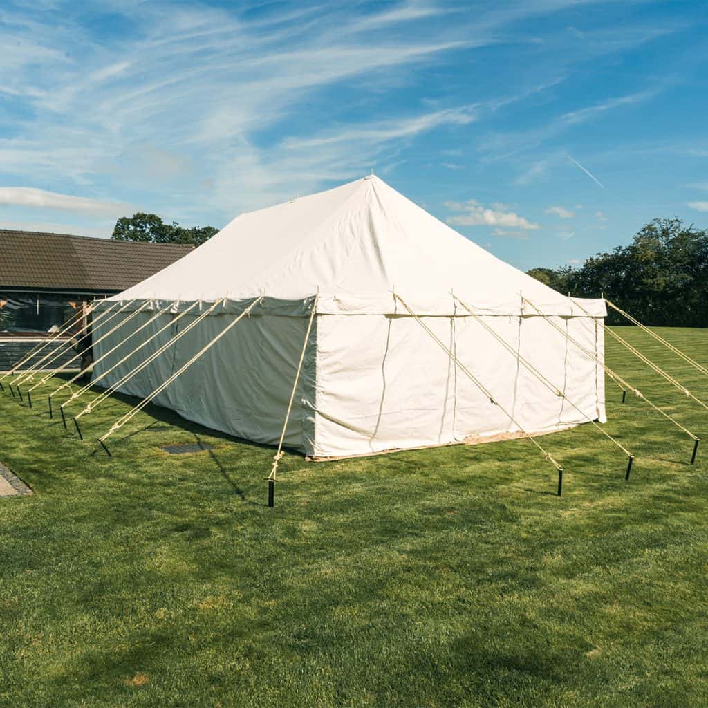 16ft x 16ft Canvas Marquee. Waterproof & rotproof shelter.