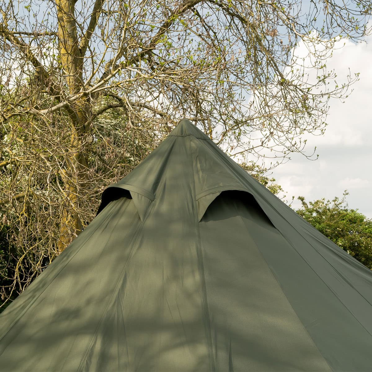 4M Bell Tent Lite - Olive Green -14.2KG with Zipped in Groundsheet & Oxford Fabric - Image 2