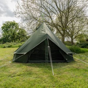 5M Bell Tent Lite 21KG - Olive Green - Zipped in Groundsheet & Oxford Fabric