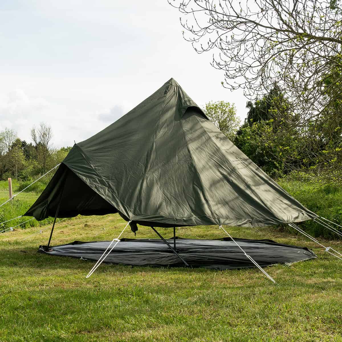4M Bell Tent Lite - Olive Green -14.2KG with Zipped in Groundsheet & Oxford Fabric - Image 9