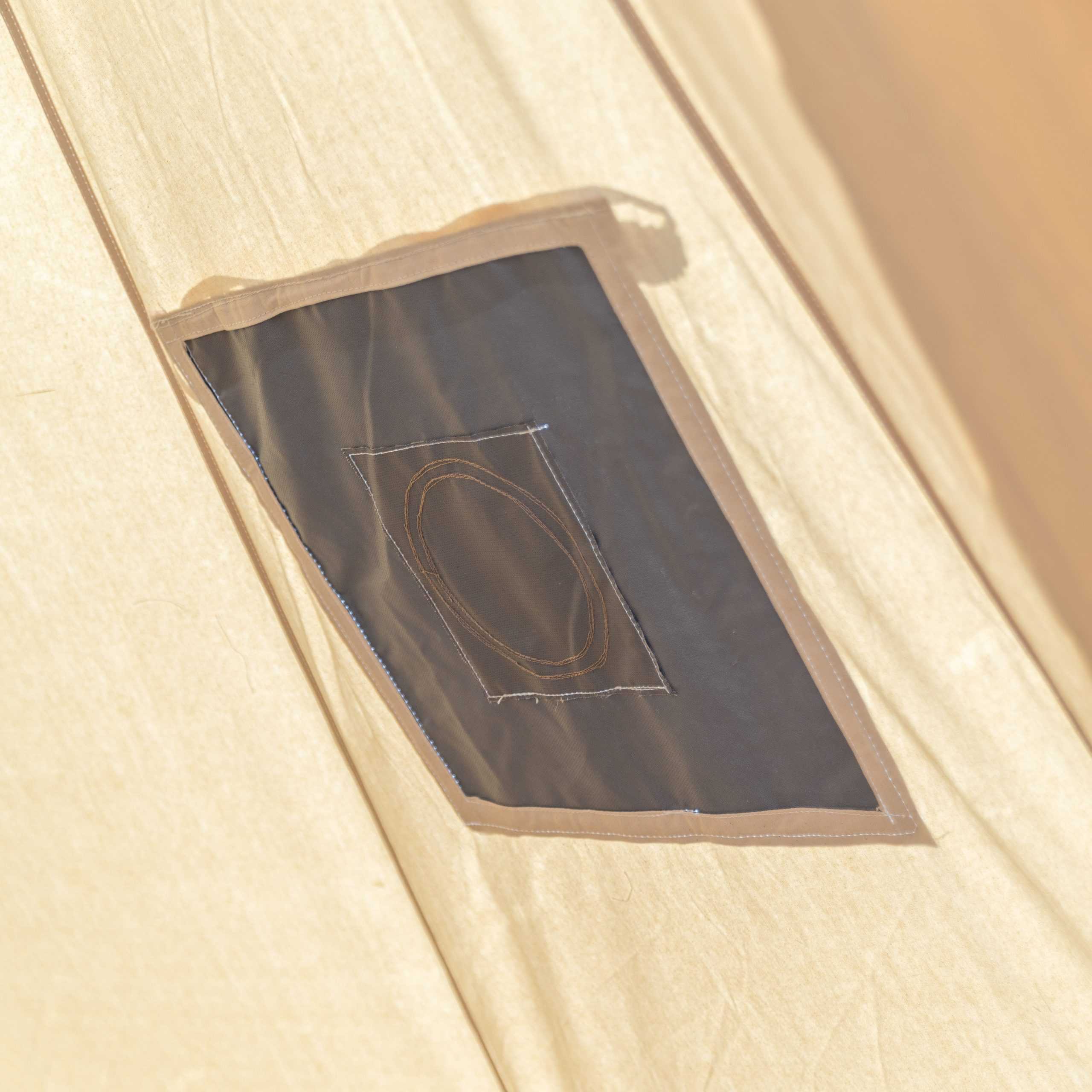 4M Bushcraft Traditional Bell Tent with Chimney fitting -100% Cotton Canvas - with New Awning Attachment - Image 7