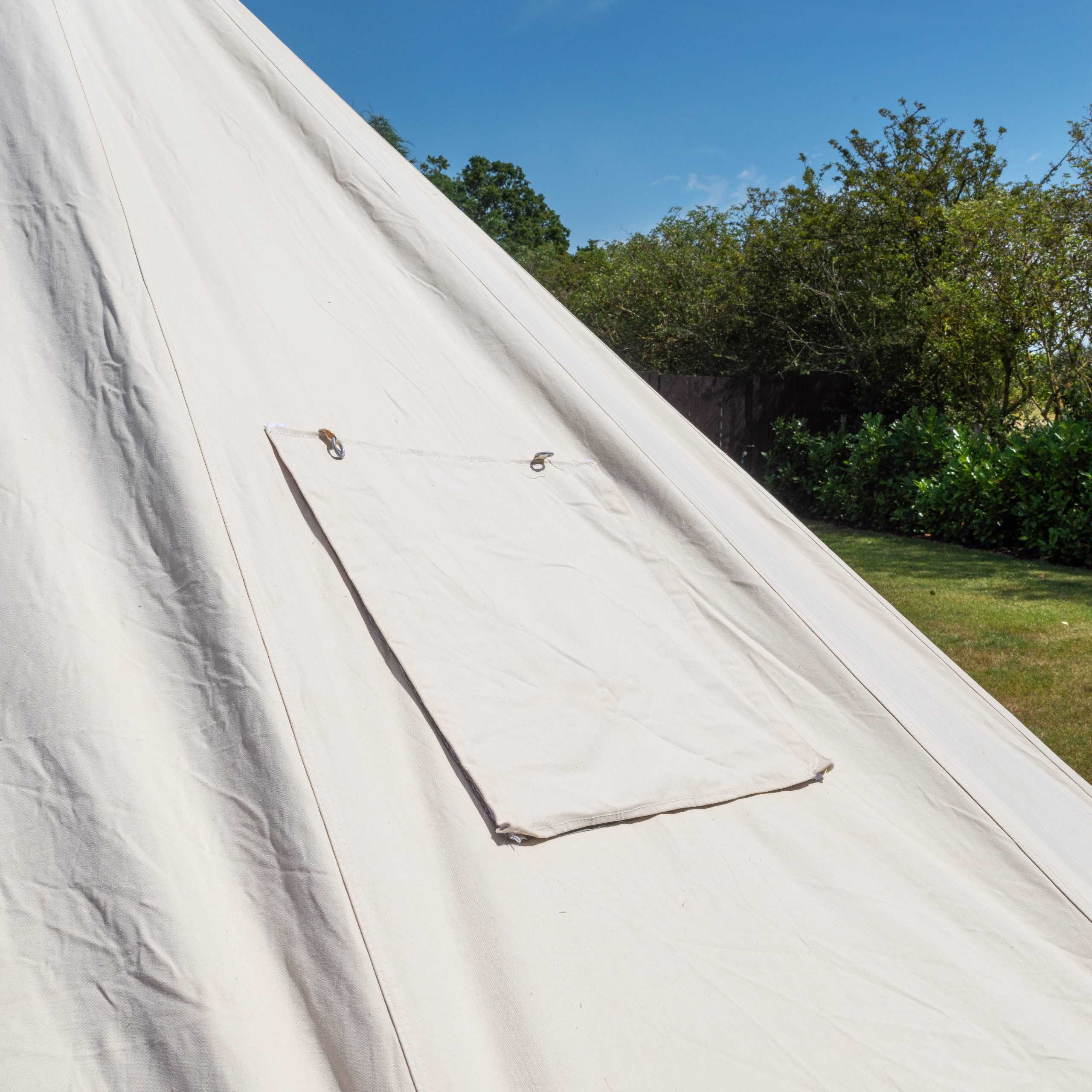 4M Bushcraft Traditional Bell Tent with Chimney fitting -100% Cotton Canvas - with New Awning Attachment - Image 8