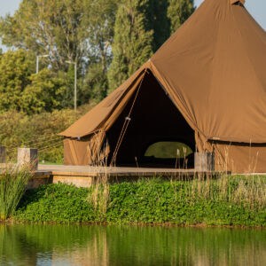 5m Kokoon Deluxe XL Bell Tent with Chimney Fitting - Walnut Brown - 100% Cotton canvas - New Colour - Pre-Order now!