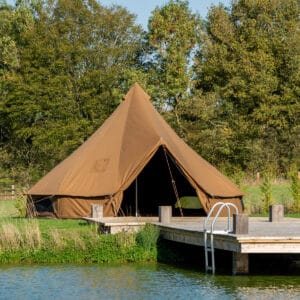 NEW for 2025! 5M Kokoon Deluxe Bell Tent with Chimney fitting - 100% Cotton Canvas - Walnut Brown