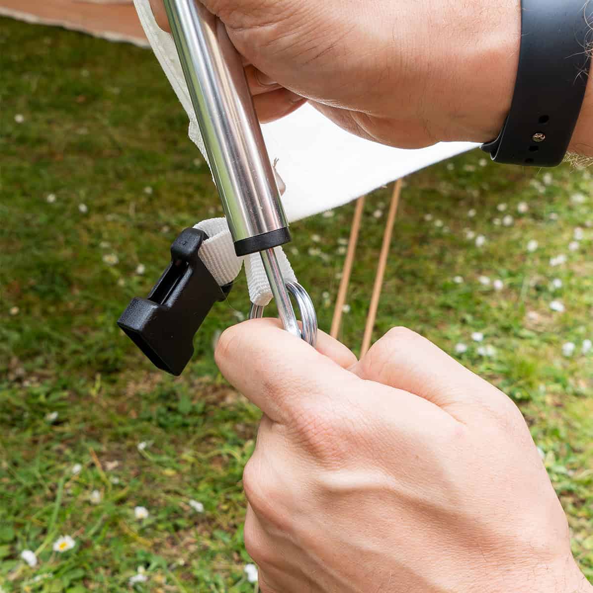 Curved Bell Tent Awning - 350gsm 100% Cotton Canvas - White - New Product!! - Image 10