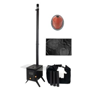 CTS FireKube Stove Extra Value Bundle - includes flashing kit & heat mat - Save £20