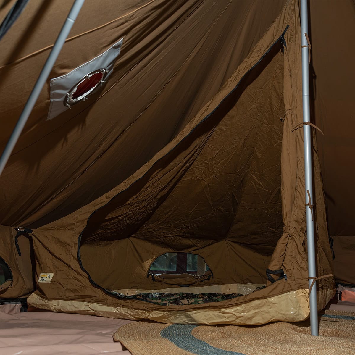 Bell Tent Quarter Inner for 5M Kokoon / Polycotton Bell Tent - Walnut Brown - New Colour!