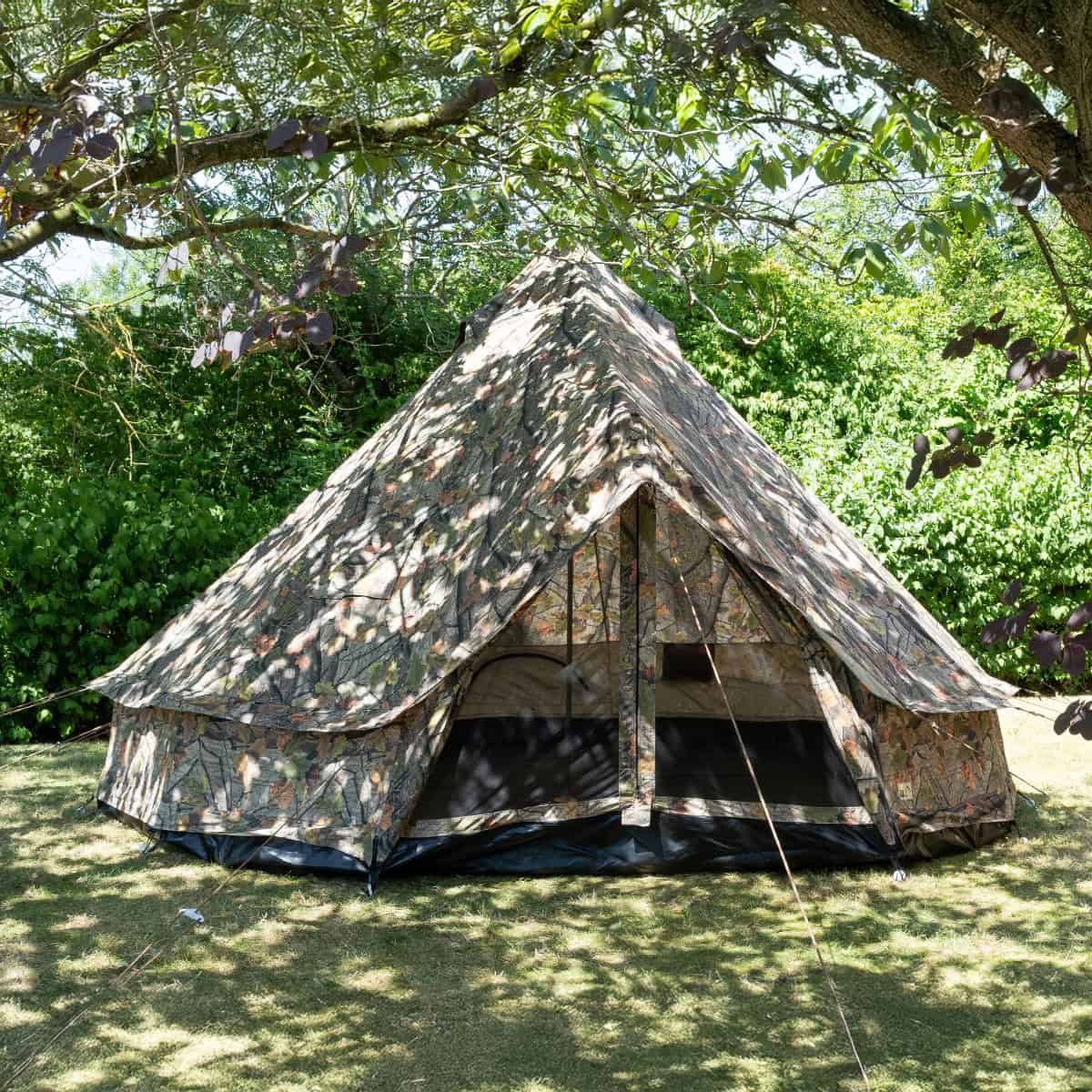 4m Camo Bell Tent with Chimney Fitting – Exclusive Design - Image 14