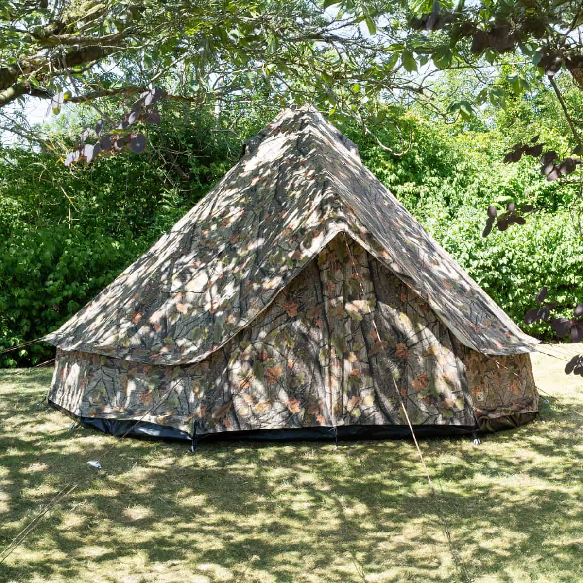 4m Camo Bell Tent with Chimney Fitting – Exclusive Design - Image 13
