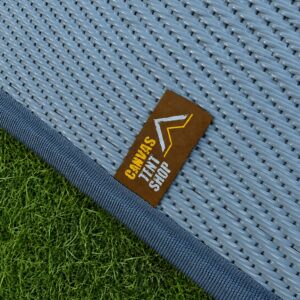 Sample colour -  Polypropylene Matting for 5M Bell Tent – 1 x  Half Moon – Denim Blue
