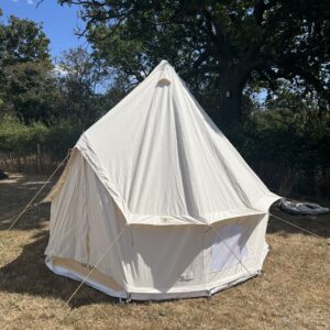 3m Bell Tent - 100% cotton canvas - 350gsm - Cream - 80cm Wall height - Sample model