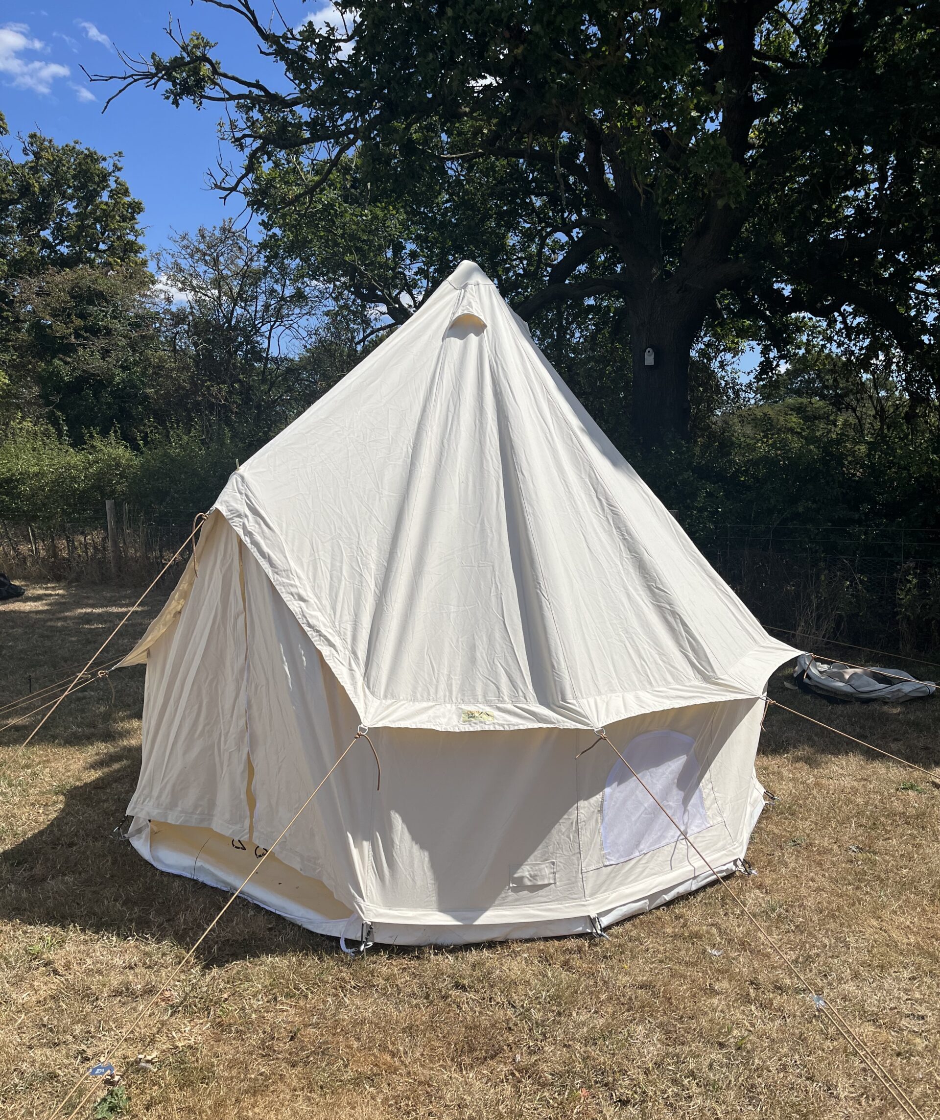 3m Bell Tent - 100% cotton canvas - 350gsm - Cream - 80cm Wall height - Sample model