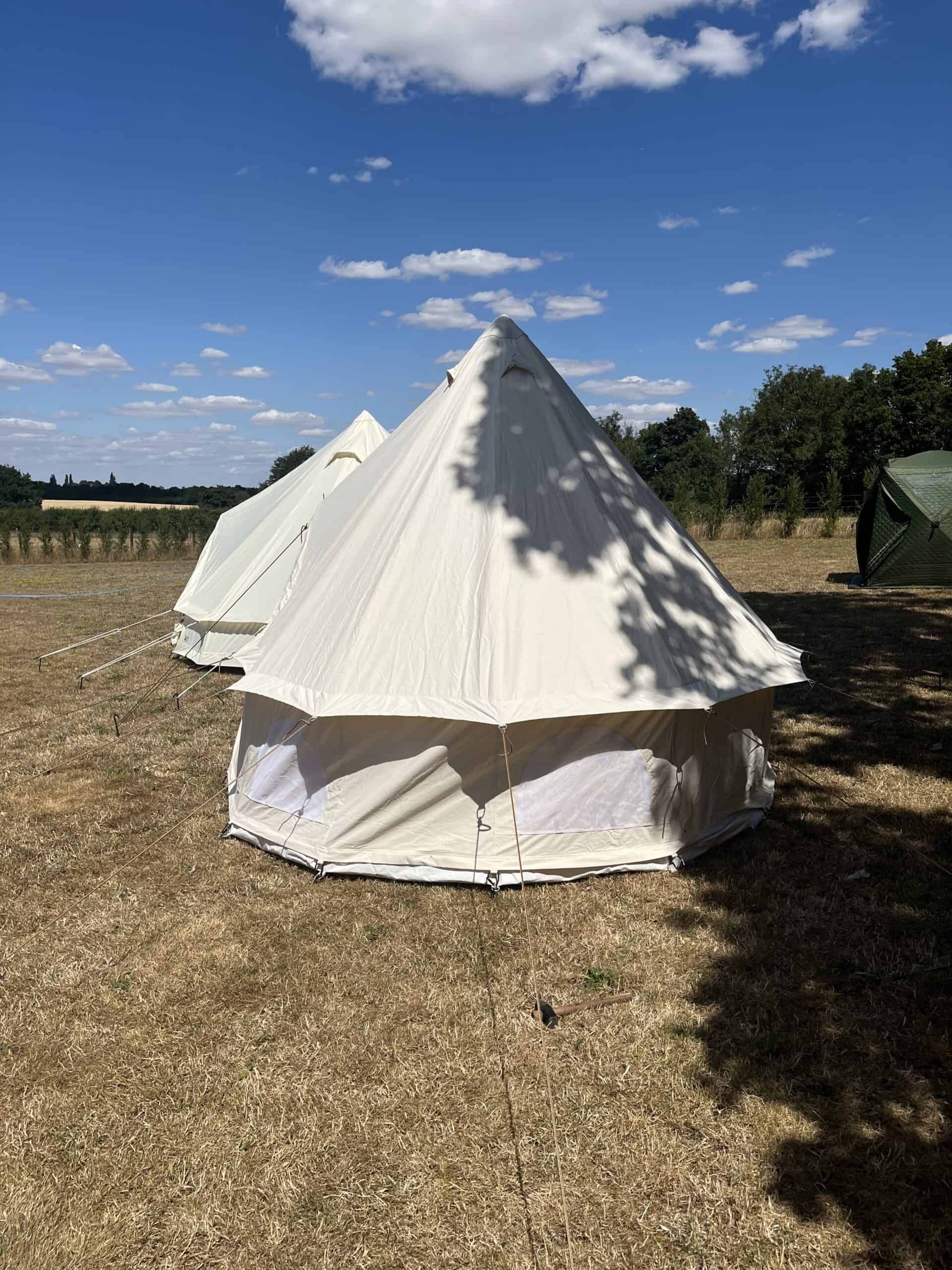 3m Bell Tent - 100% cotton canvas - 350gsm - Cream - 80cm Wall height - Sample model - Image 5