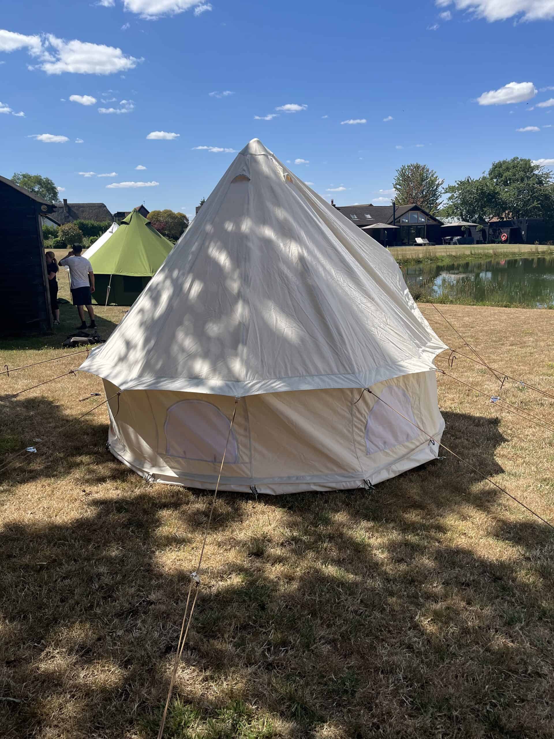 3m Bell Tent - 100% cotton canvas - 350gsm - Cream - 80cm Wall height - Sample model - Image 4