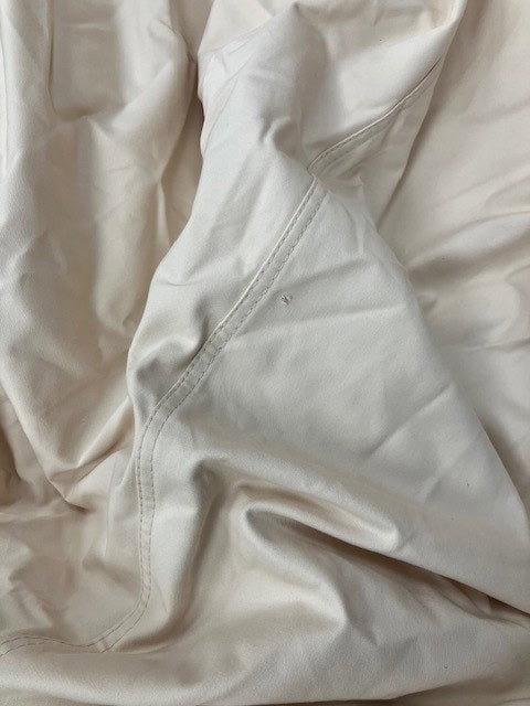 4M Bell Tent with Zipped PVC Groundsheet & 100% Cotton Canvas - Kokoon Crème 285GSM - Higher Doorway! - used once - small flaw in canvas - Image 3